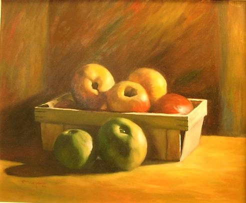 Pommes vertes et rouges